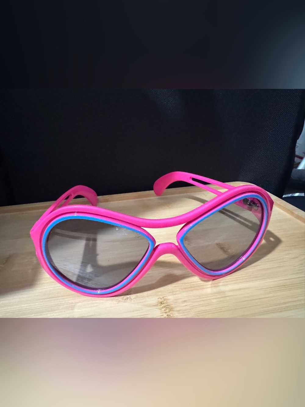 Pink and Blue Retro Oval Sunglasses
